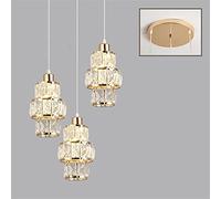 LED Pendant Lights Crystal Gold Hanging Lamp Compatible with Dining Table Bar Kitchen Living Room Lampada Industrial Modern Light,luces colgantes