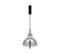 LED Pendelleuchte Cristal Pantalla Humo Negro Ø25 CM 3000K Up Down Colgante