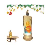 LED Prayer Flameless Candles, Jesus Saints Religious Decoration, Christmas Easter Gift