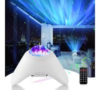 LED Proyector de cielo estrellado para niños y adultos, proyector galáctico de aurora boreal con altavoces Bluetooth y ruido blanco, lámpara proyector de estrellas para el techo del dormitorio.