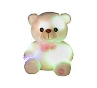 (LED Resplandor Oso Peluche de 20 cm), Linda muñeca de peluche para niñas, decoración del dormitorio, regalo de San Valentín Navidad Cumpleaños
