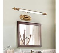 Led Retro Bronce Espejo Luz Blanco Neutral 4000K Maquillaje Luz Baño Gabinete Luz 240 Rotación Obra de Arte Iluminación Iluminación de Pared Impermeable/67Cm12W