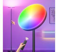 LED RGB Lámpara de Pie 36W 3000LM Color Brillante Multi-Color Cambiable Mando a Distancia & Control Táctil & Sincronización de Música 69" Alta para Salón Dormitorio Oficina