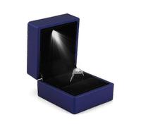 LED Ring Box Illuminated Ring Box for Marriage Proposal Ring Box with LED Interior Lighting for Engagement Wedding