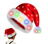 LED Santa Hat - Christmas Cosplay Headdress, Flashing Santa Hat, Dress Up Holiday Hatt For Kids Women Men Event Planners Family Photo Winter Celebration Costume Parties Music Festivals Concert