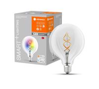 LED Smart + Espiral Filamento G125 Globe 4,5W =3 0W E27 Klar RGBW 2700K