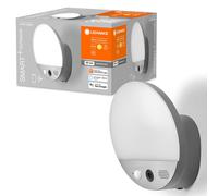 LED Smart + Exterior Cámara Gris Oscuro IP44 15W Blanco Cálido de Movimiento