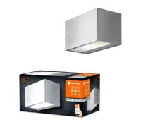 LEDVANCE SMART+ WI-FI BRICK ST RGBW 14,5cm-Aplique LED regulable gris oscuro con carcasa de acero inoxidable de alta calidad, cuadrado, control de color RGB, 14W, 3000K blanco cálido, 600lm, IP44