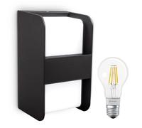 LED Smart+ Lámpara Exterior Pared Aplique Negro IP44 5,5W E27 Bluetooth