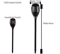 LED Solar Antorcha 1x 1 Piezas Altura 63cm Diámetro 11cm Luz Parpadeante Jardín