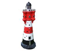 LED Solar Faro 50CM Jardín Faro Rojo Blanco Decoración Iluminación