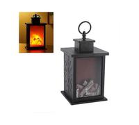 Led Table Fireplace, Led Electric Fireplace Flame Simulation Fake Fire Fire Lantern for Indoor Outdoor Decor, Christmas Room Decor Flame Lights
