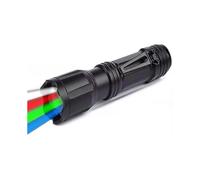 Led Tactical Pocket Lamp with Red Blue White White, 4 Colors In 1 Waterproof Multifunctional Zoomable Lamp Compatible with Night Vision, Fishing, Camp