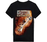 Led Tour Zeppelin T Shirt Men Short Sleeve Unique Humor tee Tshirt 100% Cotton Tops Graphic Funny Tees Tops T Shirts Black