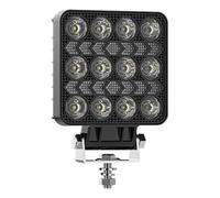 LED Tractor Lights | Square 12 Beads Truck Flood Beam Light - Waterproof Vehicles Accessories, High Brightness Driving Fog Lights For Truck, SUV And Vehicles