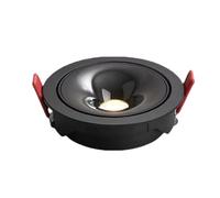 LED ultrafino con haz de luz pequeño, empotrado de 7 W, 12 W y 18 W, 24° de ángulo de apertura, for el hogar, la fotografía y el museo de arte.(Nero,3000K,7W Dimmable)