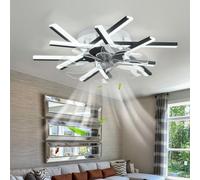 LED Ventilador de Techo con Luz Dormitorio 6 Velocidades Regulable Modern Lampara Ventilador Techo y Mando a Distancia Silencioso Reversibile DC Ceiling Fan with Light Timer APP Cocina