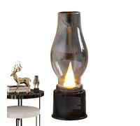 LED Vintage KeroseneLamp - 1.77x1.77x4.7inTableLamp, Lightweight Battery PoweredLamp, Portable Decor | Indoor Outdoor Decorative Lighting for Bedroom Living Room Camping Ambient Tabl