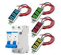 Led Voltage Display, Digital Monitor, 1,18 pulgadas Red Readout, 7 Segment Panel Mount Module, Real Time Level Measurement for Car, Rv, Marine Systems, Car, Audio, Electrical Use