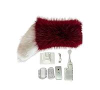 LED Wagging Furry Tail For Car - Artificial Fox Rear Decoration, 30x10x6cm - Voice Remote Interactive Light Up Tail For Female Riders