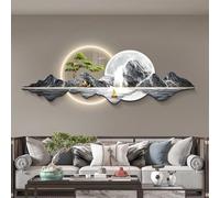 LED Wall Painting with Light for Living Room Decor - 3D Wall Art Sculpture for Office, Study, Entrance - Plug-in Power Supply - Hanging Mural with LED Lights(B,39.4x13.8in/100x35cm)