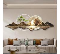 LED Wall Painting with Light for Living Room Decor - 3D Wall Art Sculpture for Office, Study, Entrance - Plug-in Power Supply - Hanging Mural with LED Lights(A,39.4x13.8in/100x35cm)
