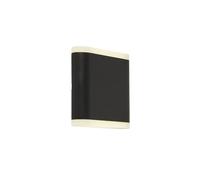 LED Wandleuchte Exterior IP44 Negro 4000K 380Lm Aluminio Lámpara Pared Up Down