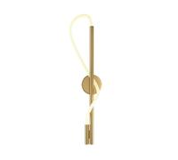 Maytoni aplique de pared LED Tau, color dorado, altura 84 cm, aluminio EC:EPREL:1370274