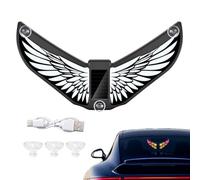 LED Wings Car Atmosphere Light - USB Solar Neon Cabin Decor | Lámpara ambiental acrílica ABS de 7.87 pulgadas con ventosa, degradado, respiración y modos de flash para interiores de
