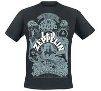 Led Zeppelin Electric Magic Hombre Camiseta Negro XXL 100% algodón Vorne Bedruckt Regular