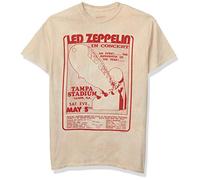 LED Zeppelin - en Concierto - Camiseta Tie Dye Tan Blanco Blanco XL