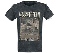 Led Zeppelin Faded Falling Camiseta Negro S
