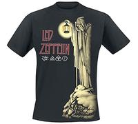Led Zeppelin Hermit Hombre Camiseta Negro M 100% algodón Vorne Bedruckt Regular