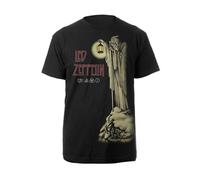 Led Zeppelin Men's Hermit T-Shirt Black XL Black (Black Black)