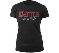 Led Zeppelin - T-Shirt # L Ladies Black # Logo & Symbols