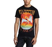 Led Zeppelin - T-Shirt # L Unisex Black # USA Tour '75.