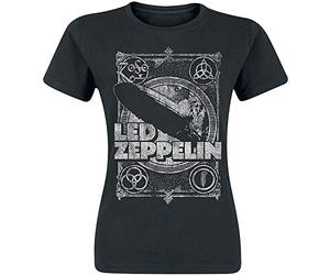 Led Zeppelin - T-Shirt # M Ladies Black # Vintage Print Lz1