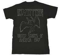 Led Zeppelin - T-Shirt # Xl Unisex Black # USA '77.