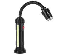 LED Zoom Machine Tool Work Light, 10W High Brightness USB Rechargeable Lamp with 360° Flexible Gooseneck and Strong Magnetic Base for Lathe CNC Auto Repair Workshop