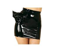 Leda Pol 1130 barniz Rock Minifalda negro S-34