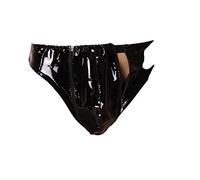 Leda Pol 1790 Hombre barniz Slip Hombres schlüpfer con tapa cremallera negro S-44