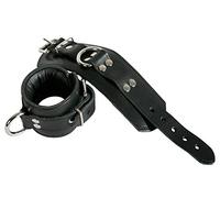 Leda Pol - Piel Bondage mano par de esposas Negro - Talla S de l