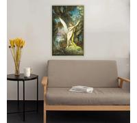 Leda y el cisne de Gustave Moreau. Lienzo impreso, póster artístico para decoración de pared en sala de estar moderna (60x80cm/Sin marco).