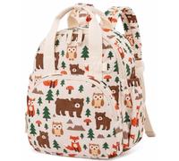 LEDAOU Mochila impermeable para niños de 2 a 4 años, guardería y escuela, niños y niñas, Fresa verde, Für 2-4 Jahre (12″ hoch, kein Platz für A4-Ordner)