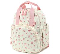 LEDAOU Mochila impermeable para niños de 2 a 4 años, guardería y escuela, niños y niñas, Pequeñas flores beige, Standard