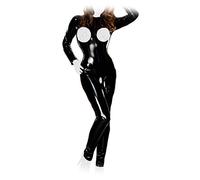 Ledapol Lack-Overall Lackcatsuit busenfrei Schritt abierta negro XXL-50