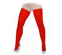 Ledapol Overkness - Calentadores elásticos para piernas, largo hasta el muslo, talla XL rojo