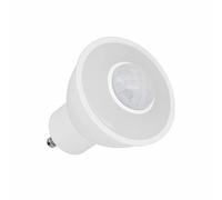 ledbox Bombilla LED GU10 con sensor de movimiento PIR, 6W, Blanco cálido