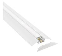 ledbox KIT - Perfil aluminio TREND para tiras LED, 1 metro, blanco