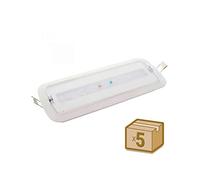 Pack 5 x Luz de emergencia LED NICELUX AUTO-TEST, Permanente / No permanente - Color: Blanco Frío